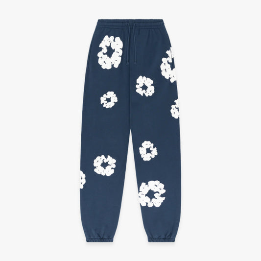 Denim Tears Sweatpants 'The Cotton Wreath' Navy Blue (FW23) [401-080-30] Casual Fashion Bottoms for Unisex Adult Mens Hypebeast - AVBL MRKT (1)