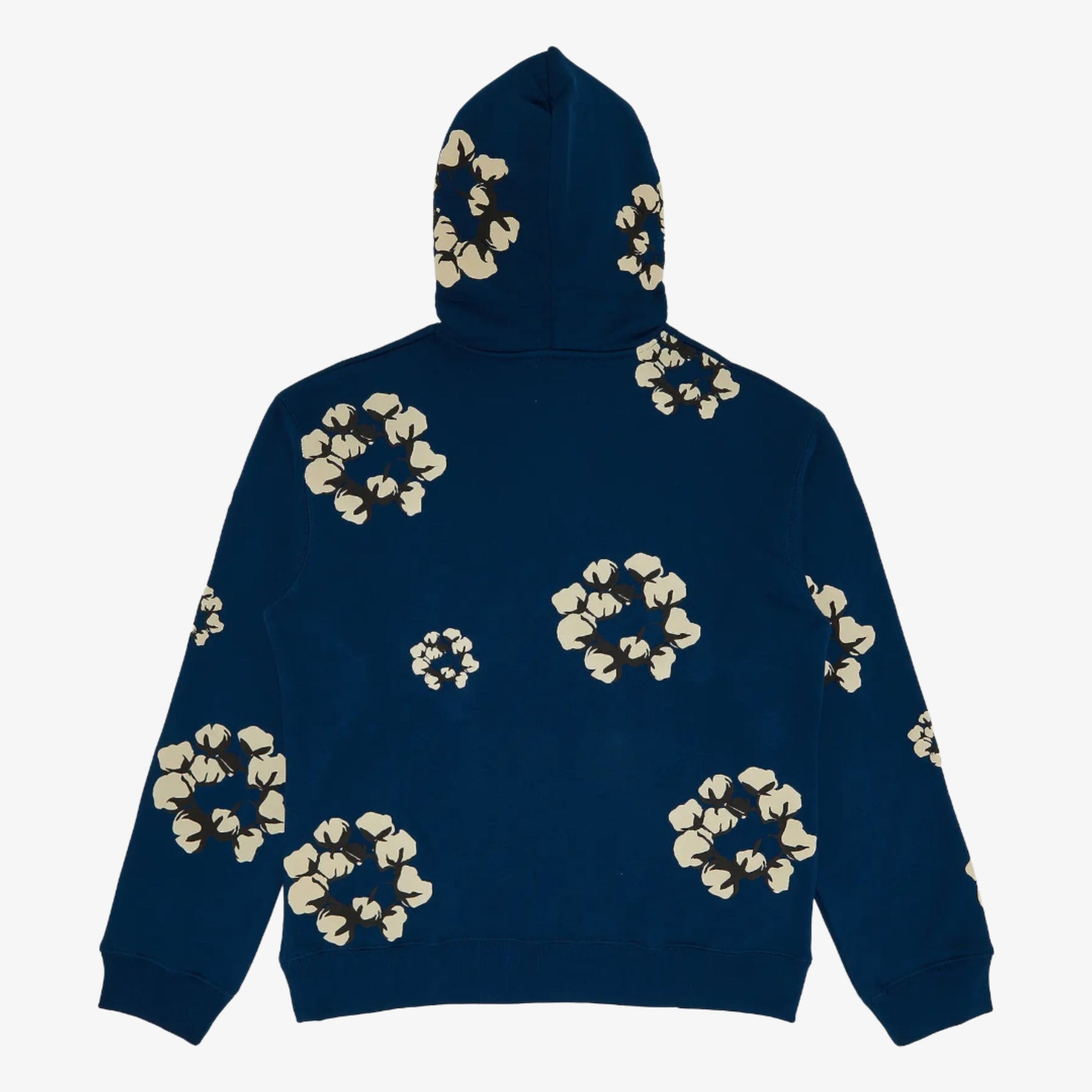 Denim Tears x CPFM / Cactus Plant Flea Market 'Wreath' Pullover Hooded Sweatshirt Navy Blue (FW24) [FW24THD026-NAVY] Casual Fashion Hoodie Sweater for Unisex Adult Mens Hypebeast - AVBL MRKT (2)