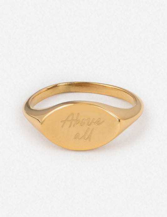 Elevated Faith Above All Oval Signet Ring - AVBL MRKT (1)