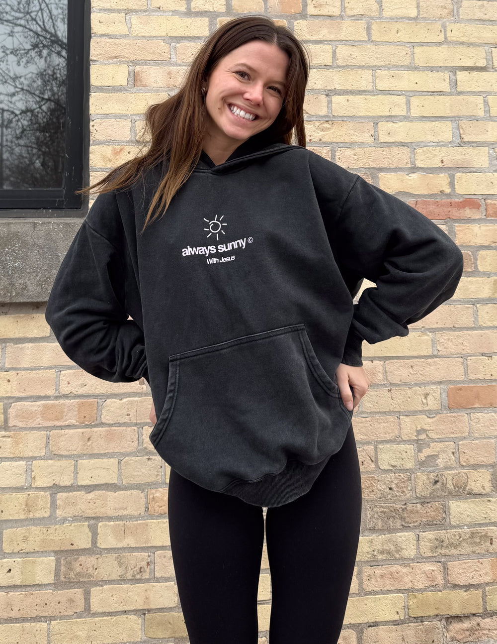 Elevated Faith Always Sunny With Jesus Unisex Hoodie - AVBL MRKT (6)