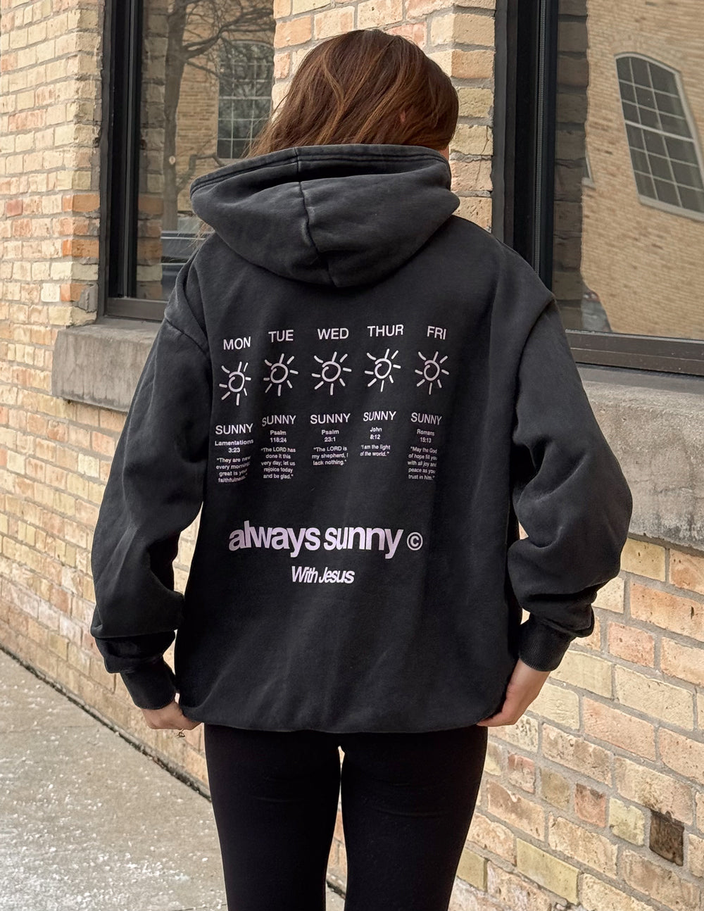 Elevated Faith Always Sunny With Jesus Unisex Hoodie - AVBL MRKT (8)