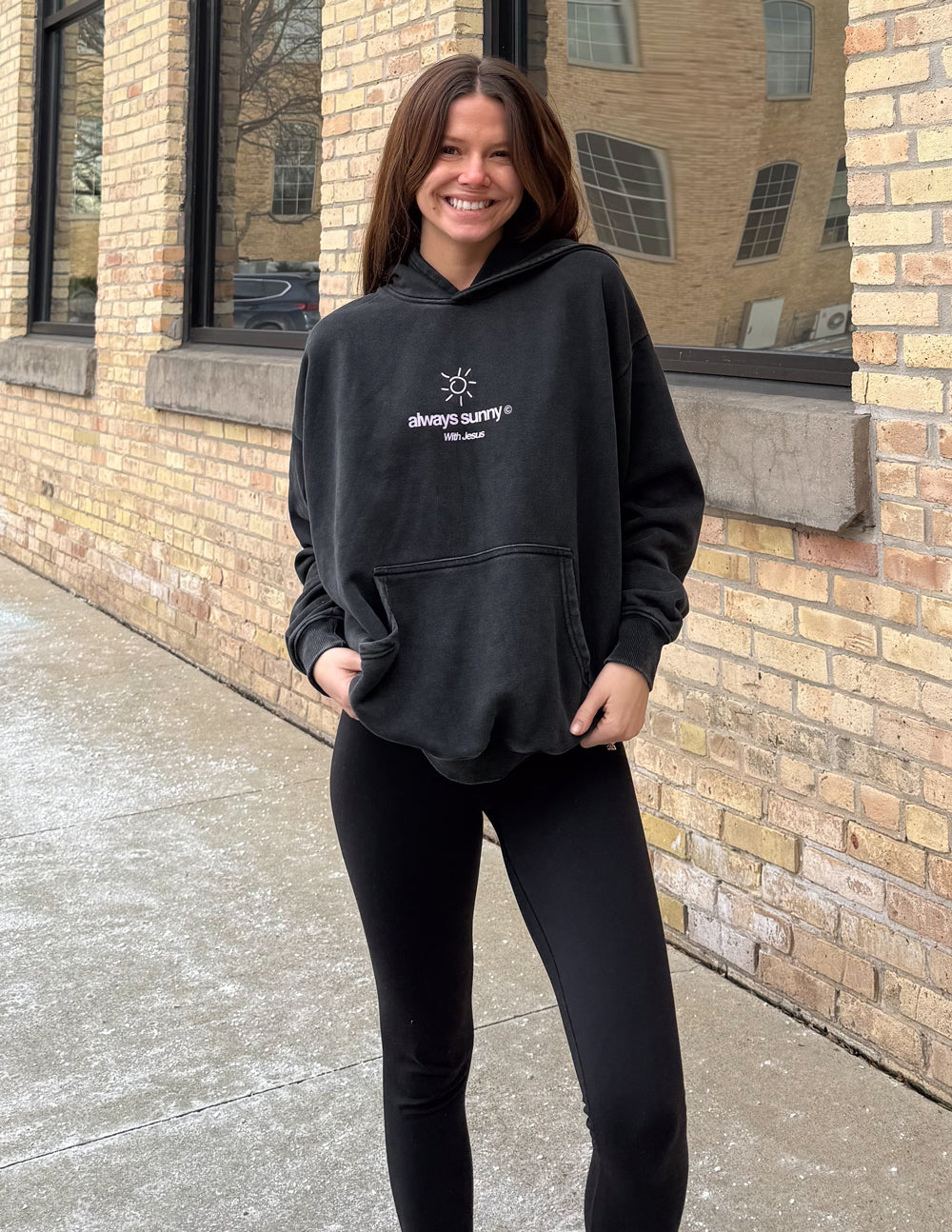 Elevated Faith Always Sunny With Jesus Unisex Hoodie - AVBL MRKT (9)