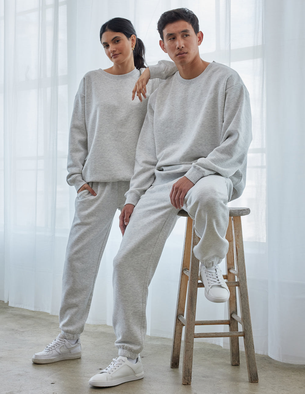 Elevated Faith Basics Cloud Grey Unisex Crewneck - AVBL MRKT (1)