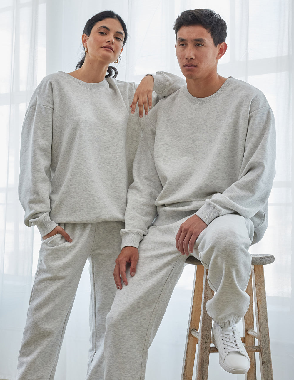 Elevated Faith Basics Cloud Grey Unisex Crewneck - AVBL MRKT (3)