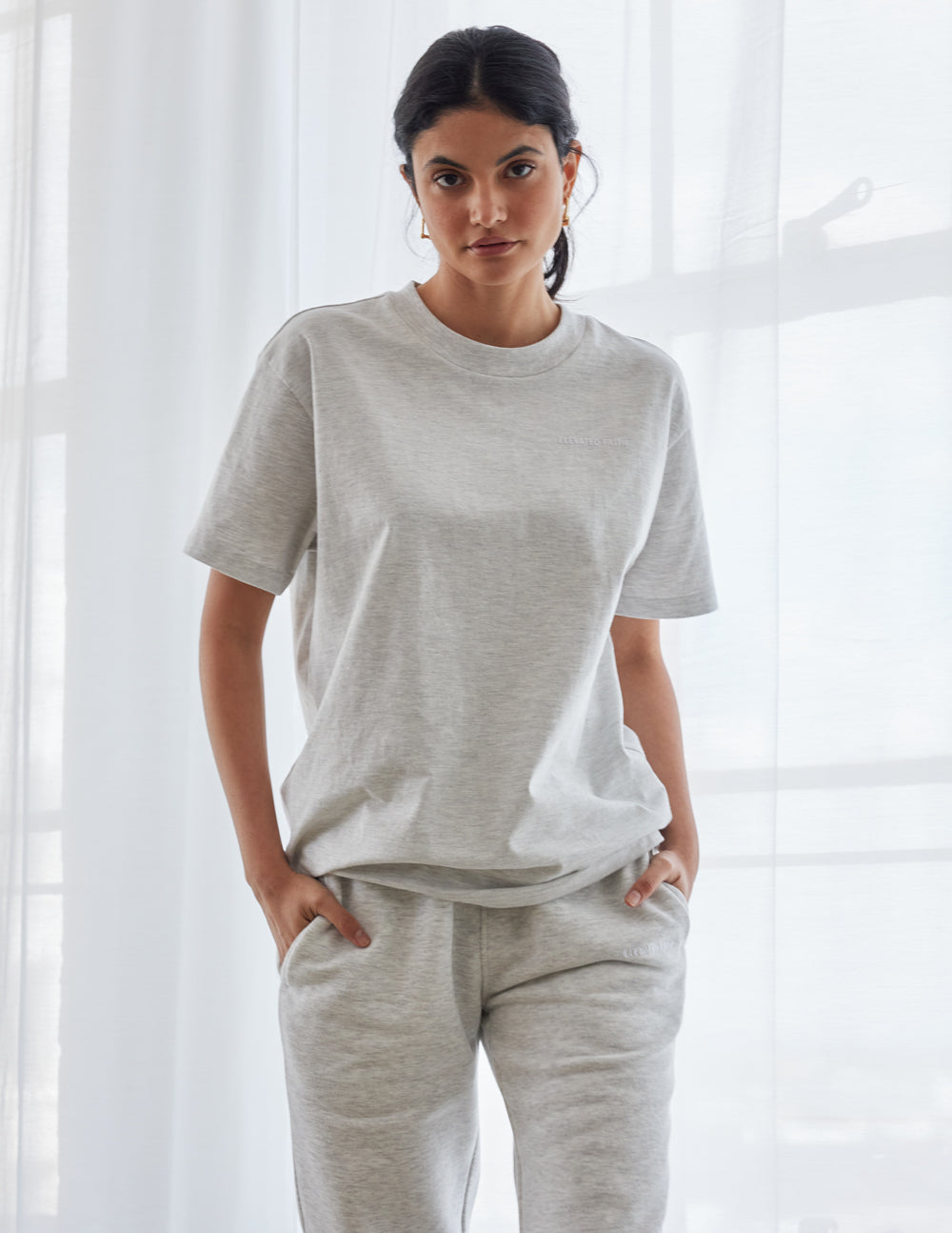 Elevated Faith Basics Cloud Grey Unisex Tee - AVBL MRKT (1)