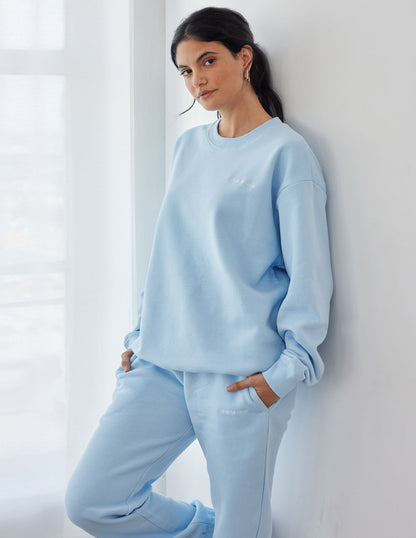 Elevated Faith Basics Dream Blue Unisex Crewneck - AVBL MRKT (1)
