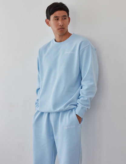 Elevated Faith Basics Dream Blue Unisex Crewneck - AVBL MRKT (2)