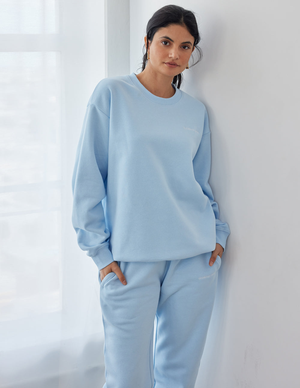Elevated Faith Basics Dream Blue Unisex Crewneck - AVBL MRKT (3)