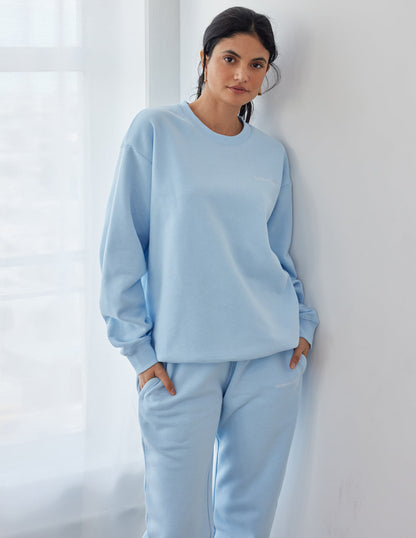 Elevated Faith Basics Dream Blue Unisex Crewneck - AVBL MRKT (3)