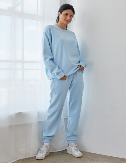 Elevated Faith Basics Dream Blue Unisex Crewneck - AVBL MRKT (4)