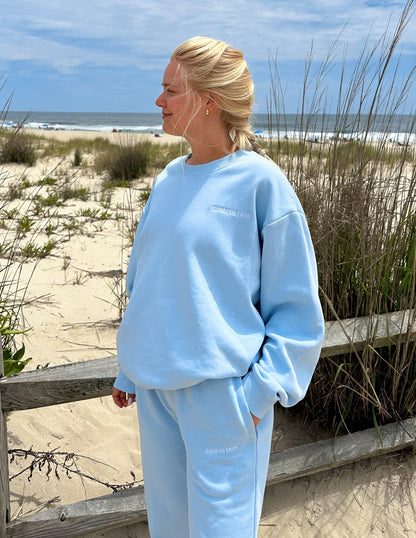 Elevated Faith Basics Dream Blue Unisex Crewneck - AVBL MRKT (6)