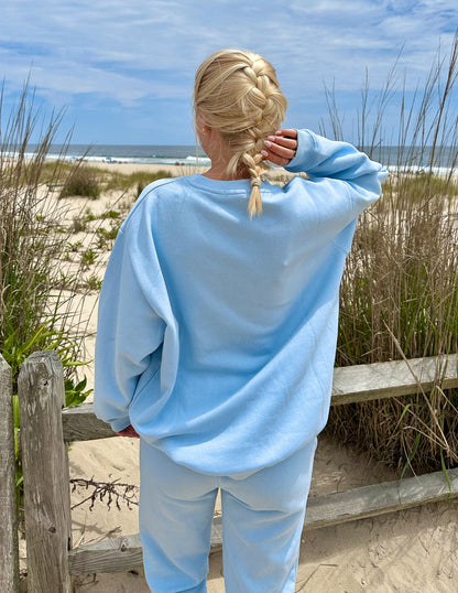 Elevated Faith Basics Dream Blue Unisex Crewneck - AVBL MRKT (8)