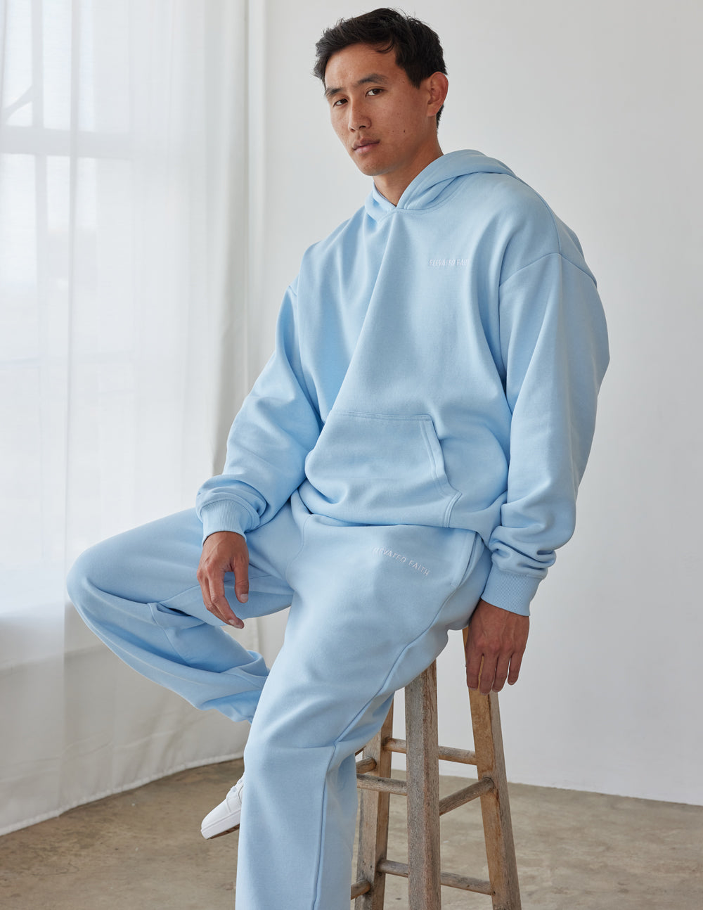 Elevated Faith Basics Dream Blue Unisex Hoodie - AVBL MRKT (1)