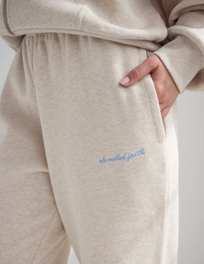 Elevated Faith Basics Eggshell Wide Leg Sweatpant - AVBL MRKT (2)