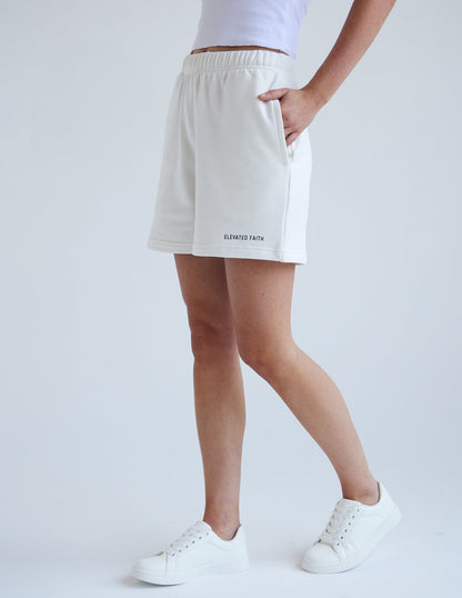 Elevated Faith Basics Ivory Women's Short - AVBL MRKT (4)