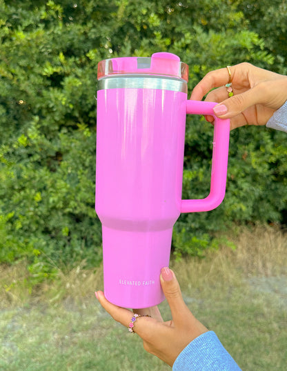Elevated Faith Basics Pink 40 oz Tumbler - AVBL MRKT (7)