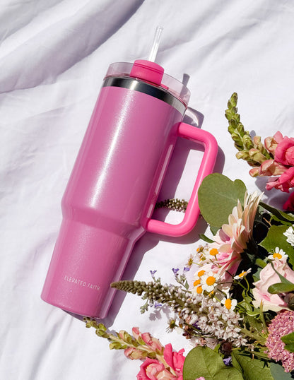 Elevated Faith Basics Pink 40 oz Tumbler - AVBL MRKT (8)
