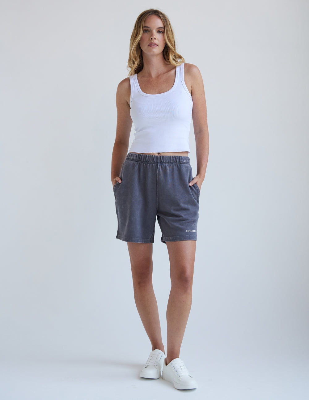 Elevated Faith Basics Smoke Grey Women's Short - AVBL MRKT (3)