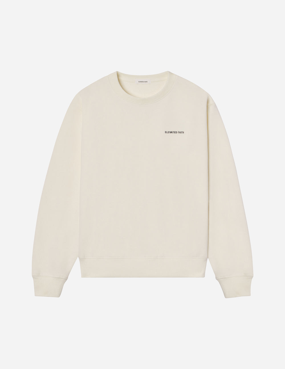 Elevated Faith Basics White Sand Unisex Crewneck - AVBL MRKT (7)