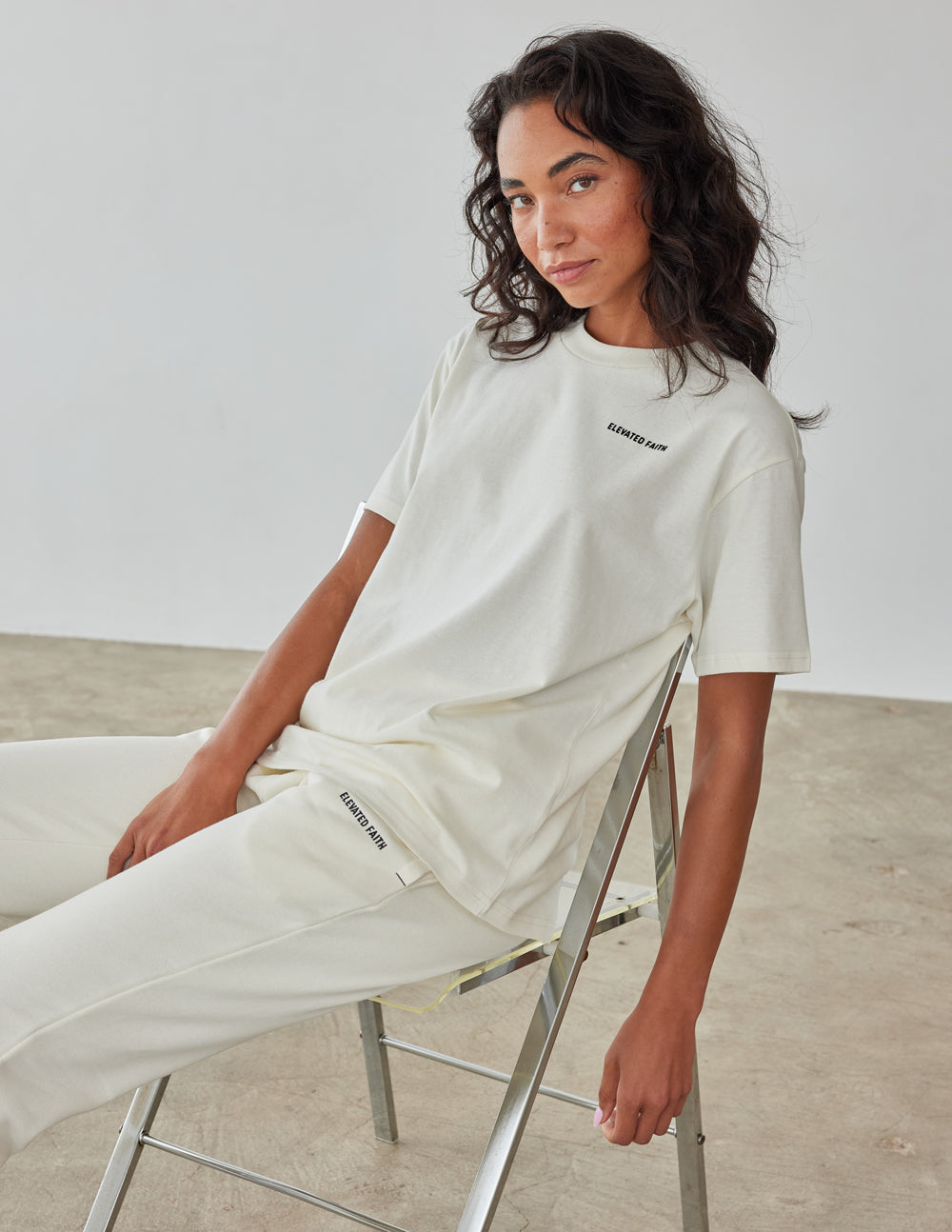 Elevated Faith Basics White Sand Unisex Tee - AVBL MRKT (1)