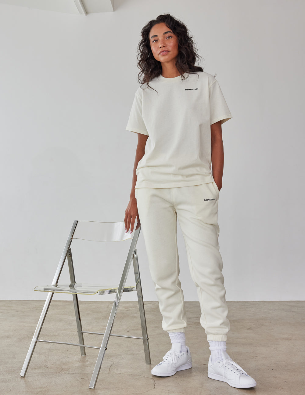 Elevated Faith Basics White Sand Unisex Tee - AVBL MRKT (2)