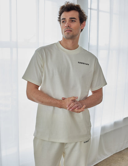 Elevated Faith Basics White Sand Unisex Tee - AVBL MRKT (3)
