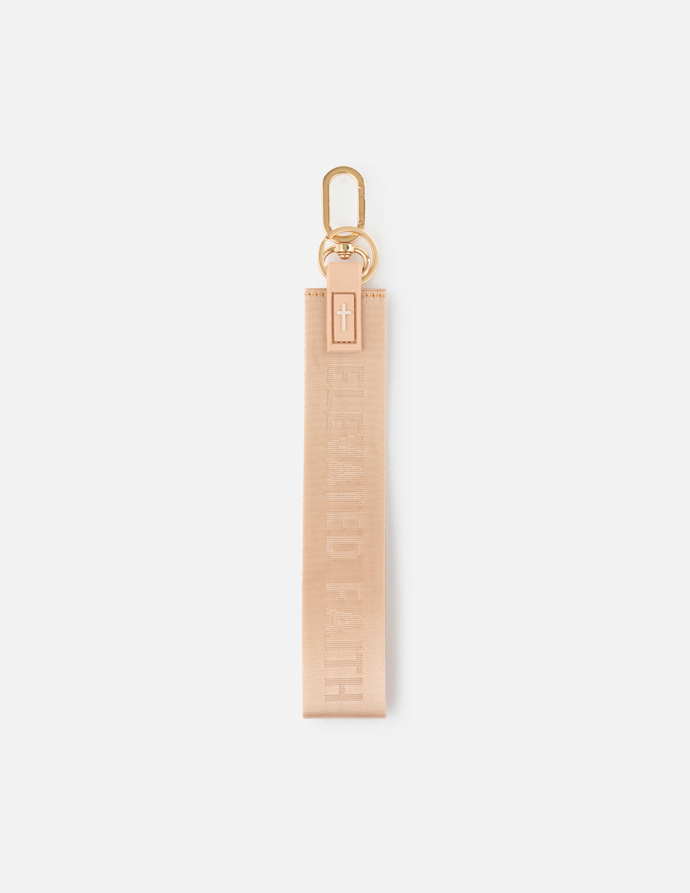 Elevated Faith Beige Oversized Logo Keychain - AVBL MRKT (1)