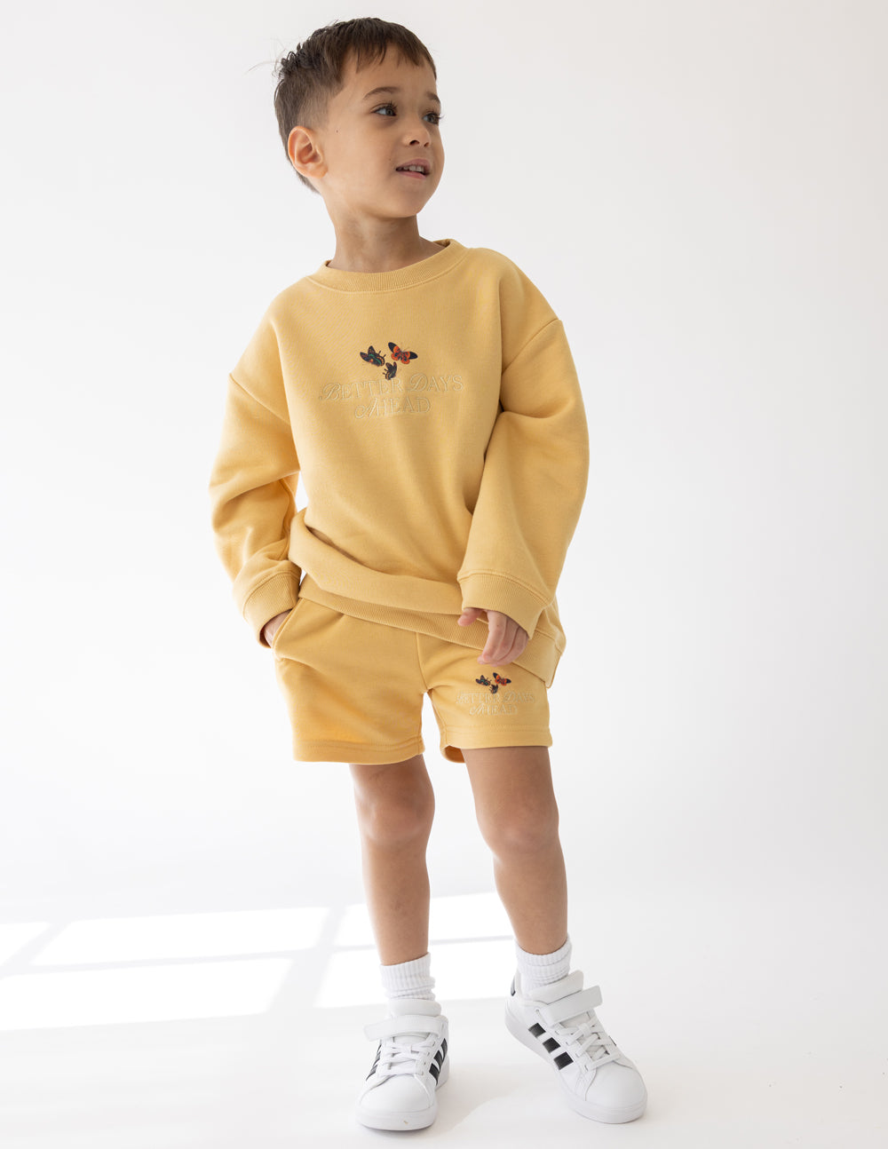 Elevated Faith Better Days Butterfly Kids Crewneck - AVBL MRKT (4)
