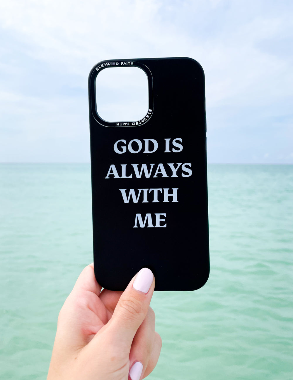Elevated Faith Black God is Always With Me Phone Case - AVBL MRKT (3)