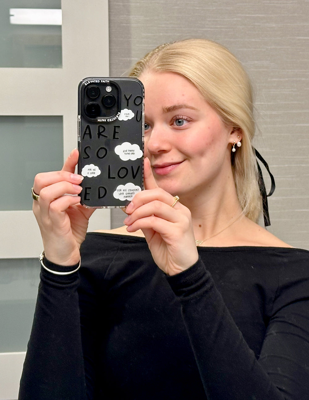 Elevated Faith Black You Are So Loved Phone Case - AVBL MRKT (5)