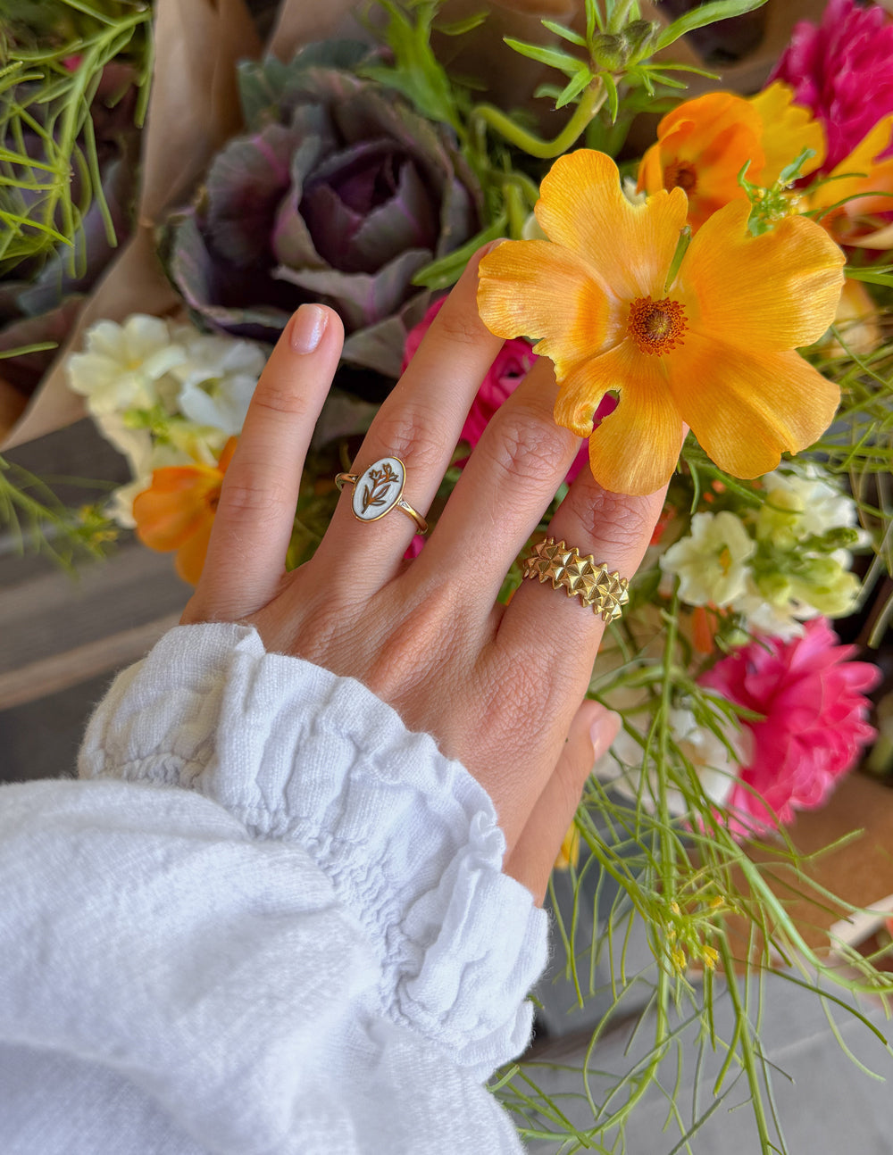 Elevated Faith Bloom Again Enamel Ring - AVBL MRKT (2)