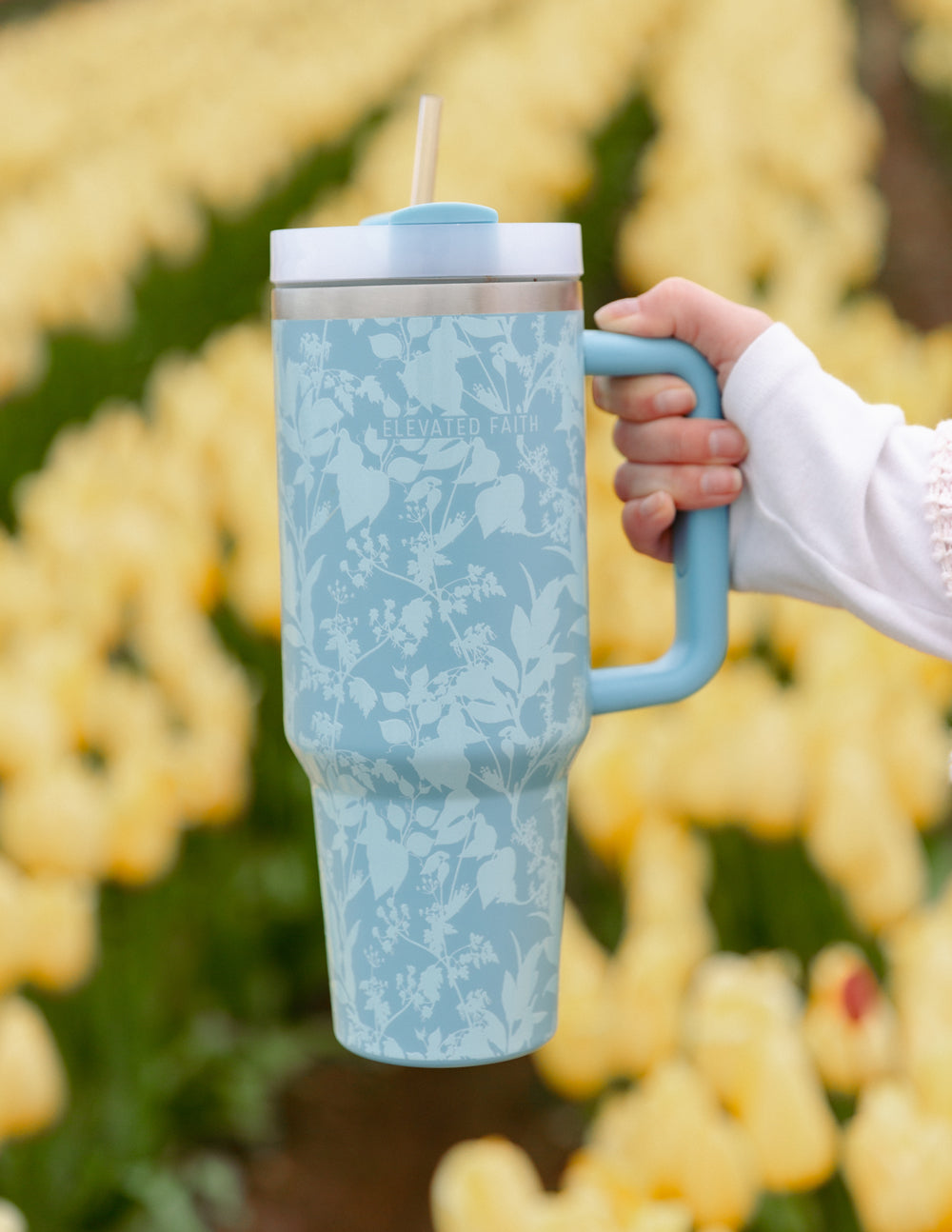 Elevated Faith Blue Botanic 40 oz Tumbler - AVBL MRKT (2)