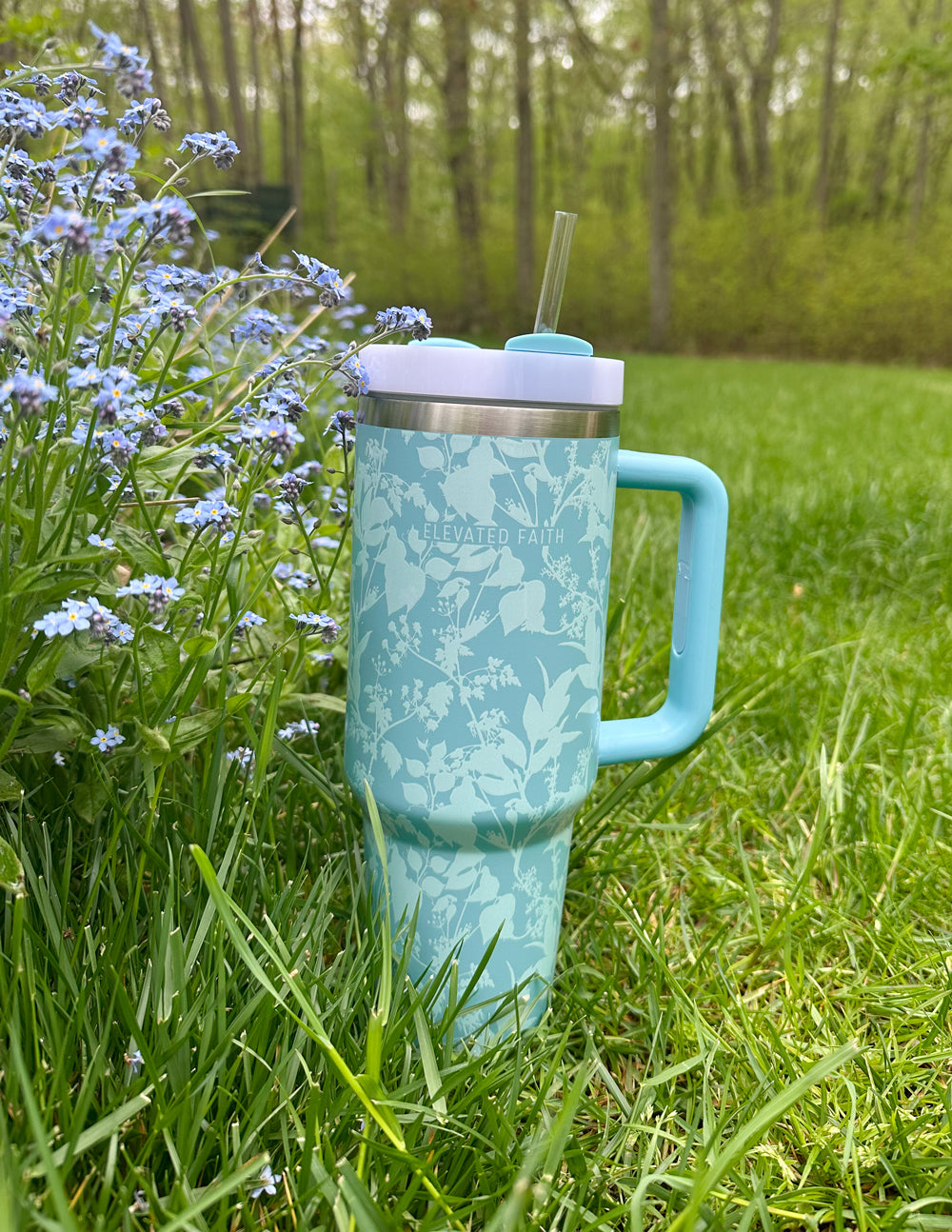 Elevated Faith Blue Botanic 40 oz Tumbler - AVBL MRKT (5)