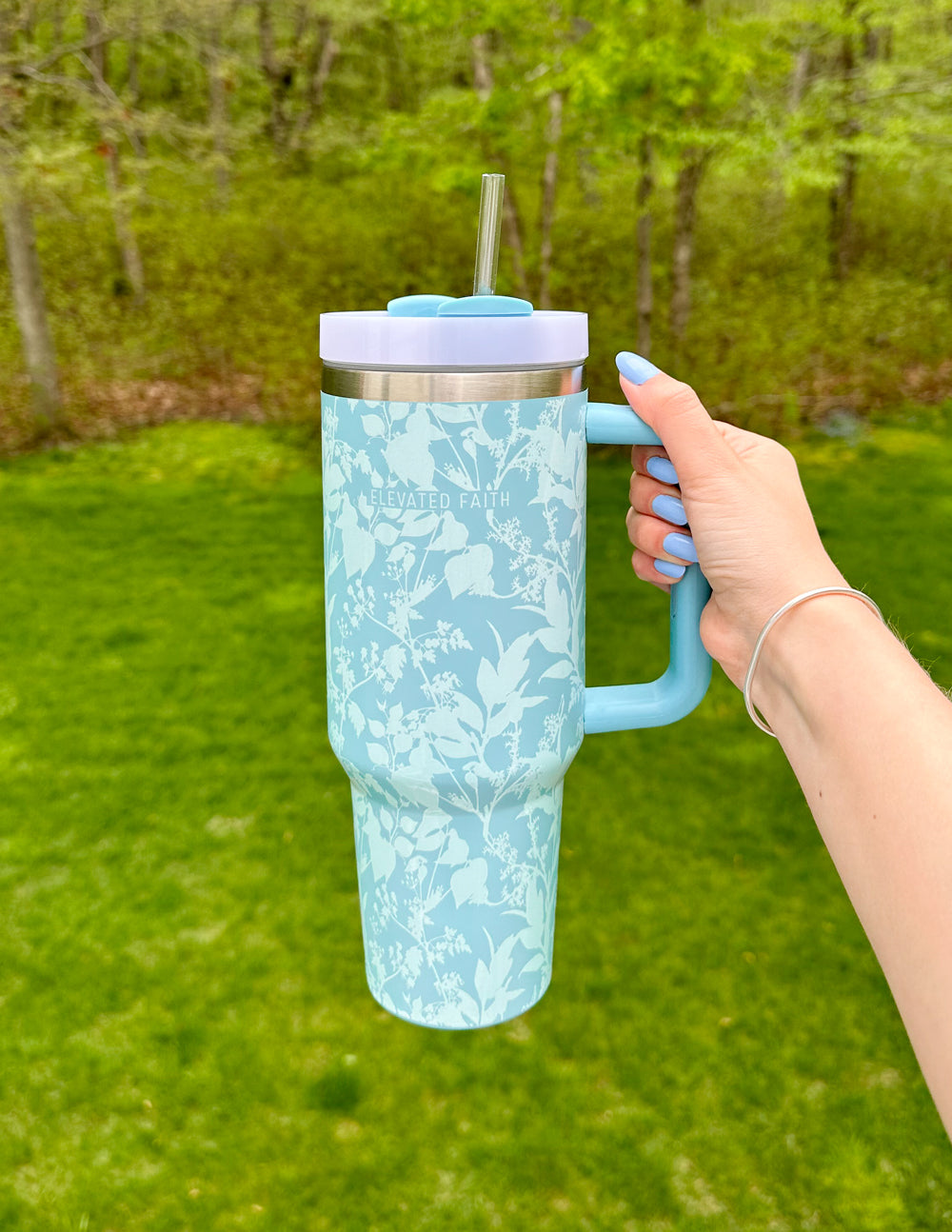 Elevated Faith Blue Botanic 40 oz Tumbler - AVBL MRKT (6)
