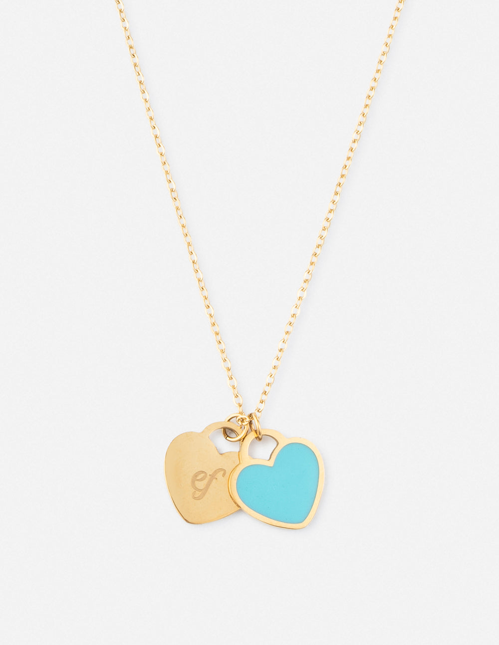 Elevated Faith Blue Enamel Heart Logo Necklace - AVBL MRKT (1)