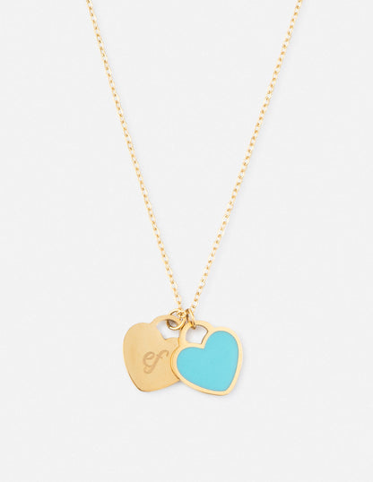 Elevated Faith Blue Enamel Heart Logo Necklace - AVBL MRKT (1)