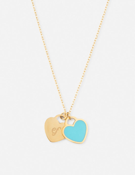 Elevated Faith Blue Enamel Heart Logo Necklace - AVBL MRKT (1)