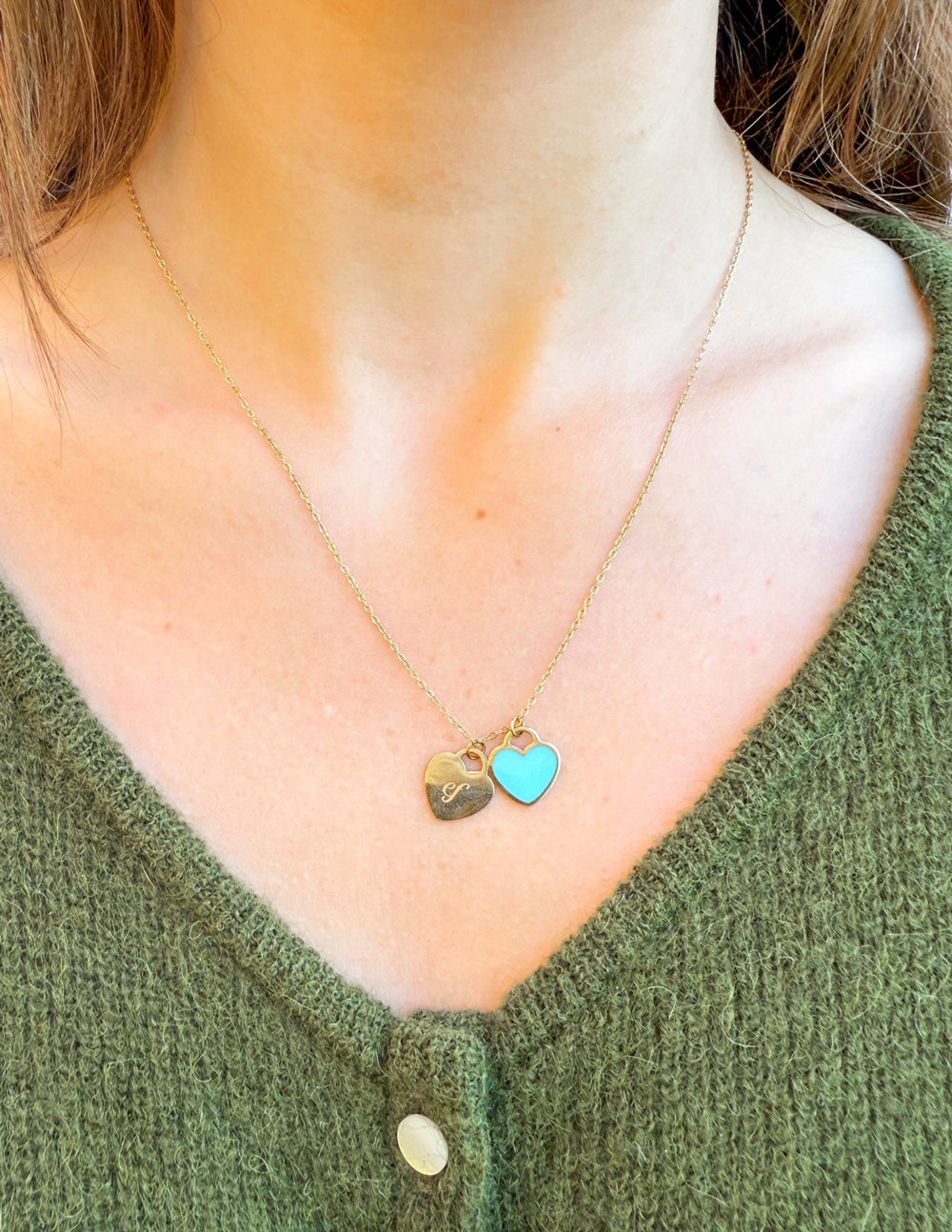 Elevated Faith Blue Enamel Heart Logo Necklace - AVBL MRKT (3)