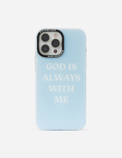 Elevated Faith Blue God is Always With Me Phone Case - AVBL MRKT (1)