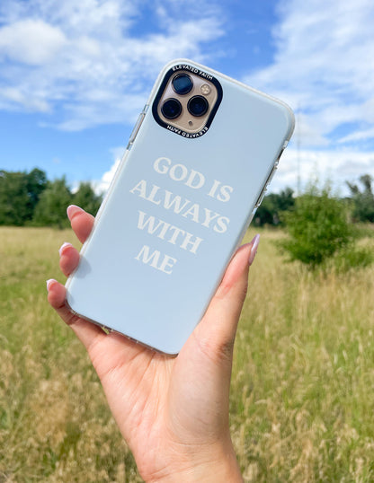 Elevated Faith Blue God is Always With Me Phone Case - AVBL MRKT (2)