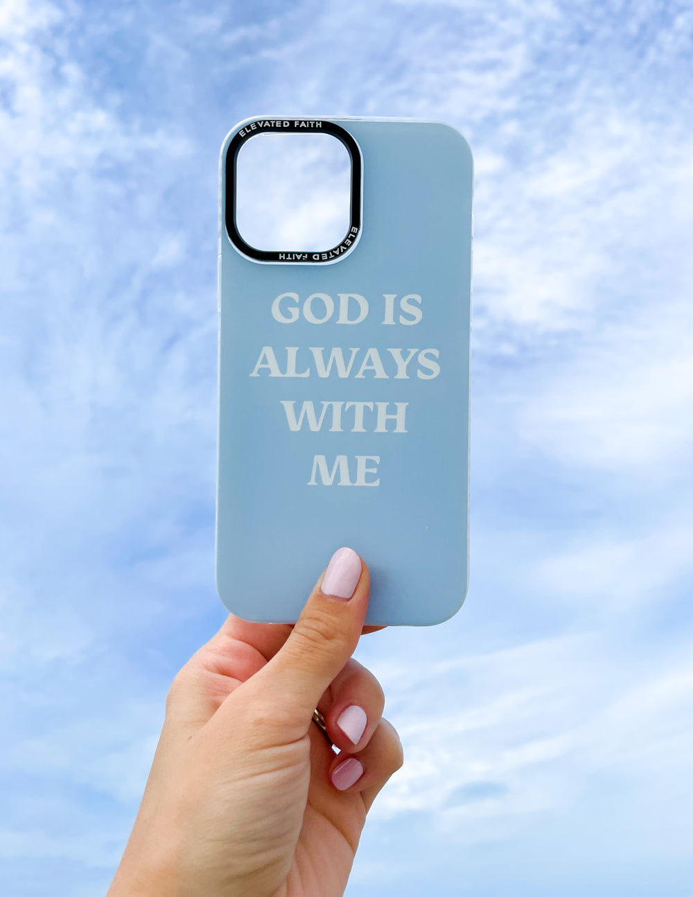 Elevated Faith Blue God is Always With Me Phone Case - AVBL MRKT (5)