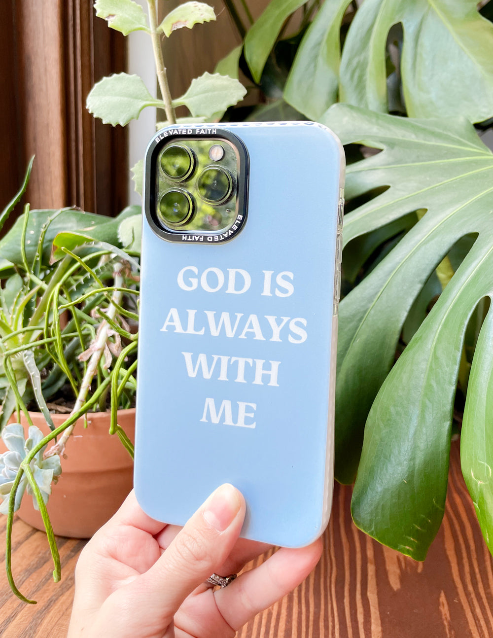 Elevated Faith Blue God is Always With Me Phone Case - AVBL MRKT (7)