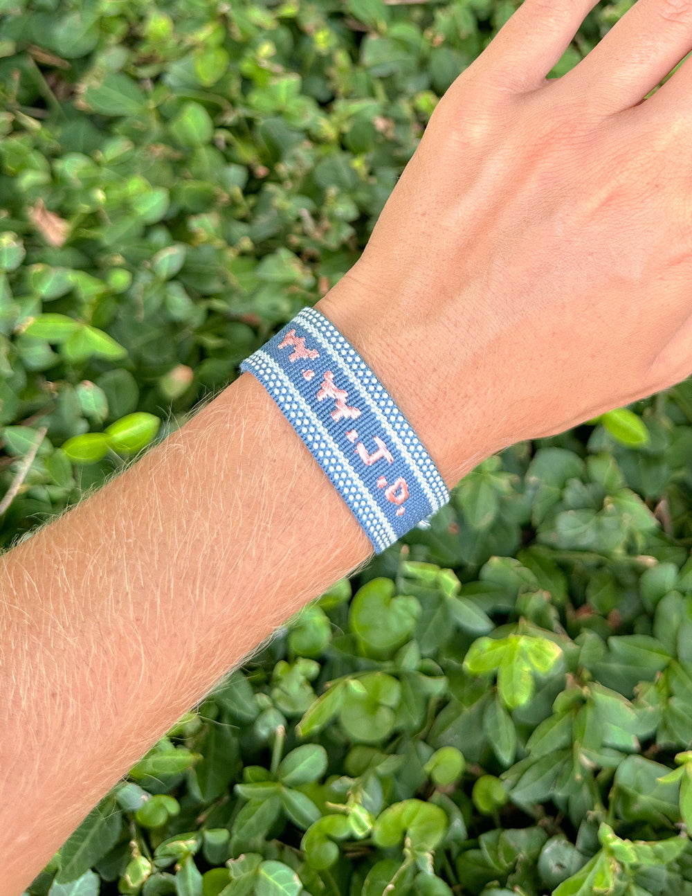Elevated Faith Blue WWJD Embroidered Bracelet - AVBL MRKT (6)