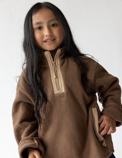 Elevated Faith Brown Fleece Kids Pullover - AVBL MRKT (1)