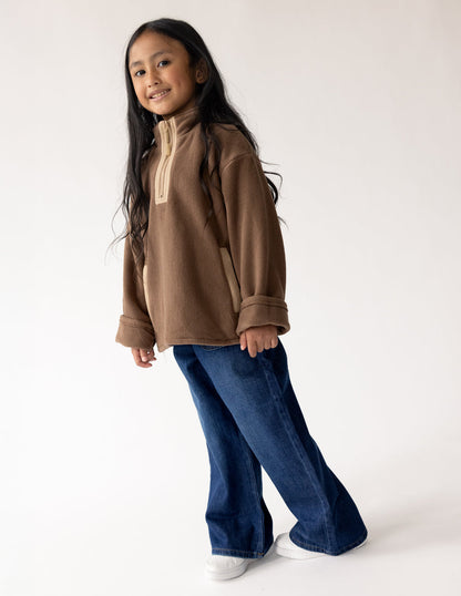 Elevated Faith Brown Fleece Kids Pullover - AVBL MRKT (2)