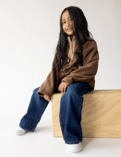 Elevated Faith Brown Fleece Kids Pullover - AVBL MRKT (4)