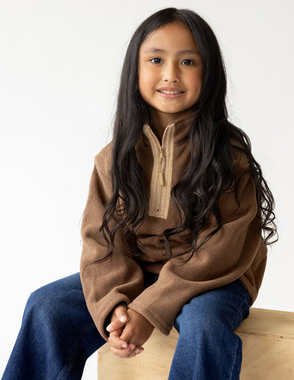 Elevated Faith Brown Fleece Kids Pullover - AVBL MRKT (5)