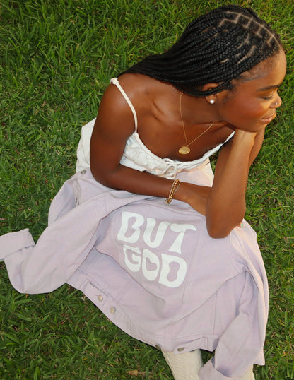 Elevated Faith But God Cropped Denim Jacket - AVBL MRKT (5)