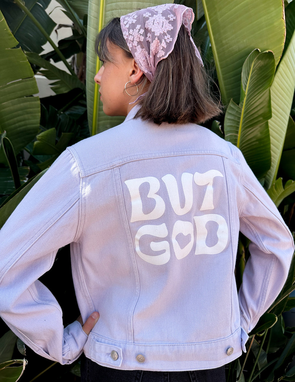 Elevated Faith But God Cropped Denim Jacket - AVBL MRKT (6)