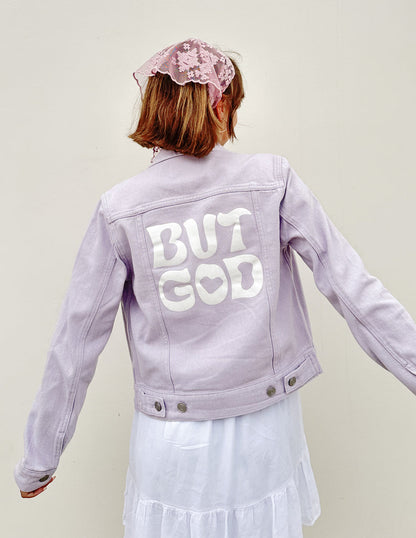 Elevated Faith But God Cropped Denim Jacket - AVBL MRKT (8)
